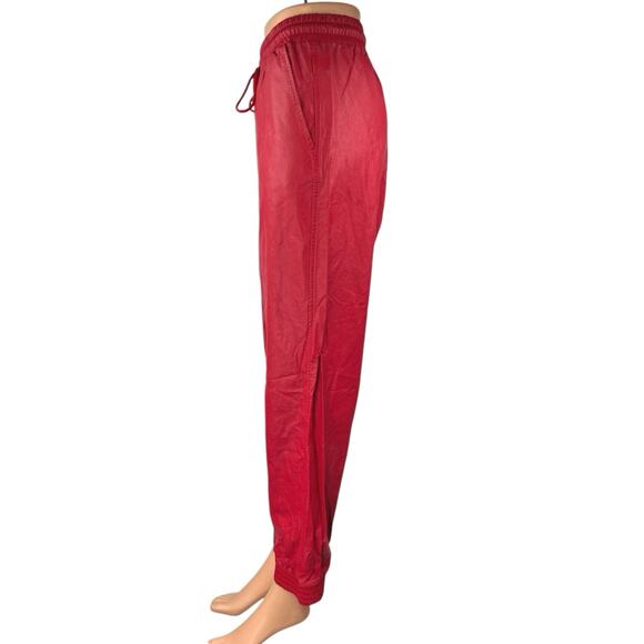 Stella Luce Womens Red Faux Leather Vegan Drawstring Jogger Sweat Pants Size XL - Picture 2 of 6
